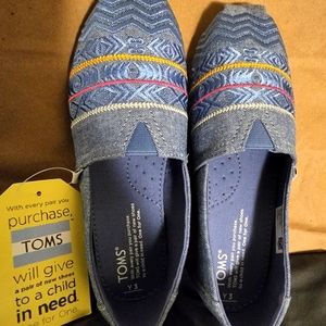 Toms Classic - Chambray Youth Size 3